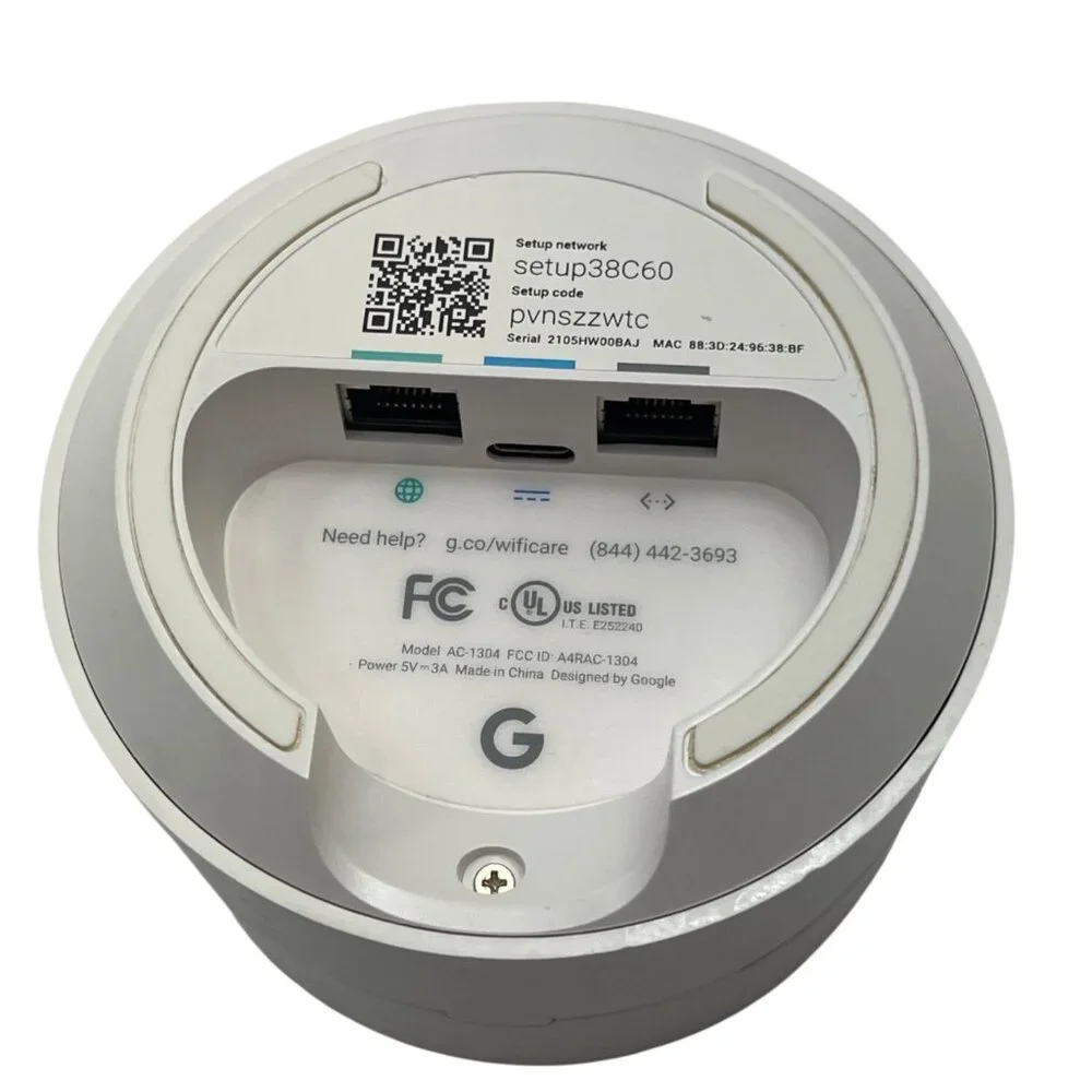 Google WiFi Mesh System Router AC1304 Dual-Band White Compact Design 34n